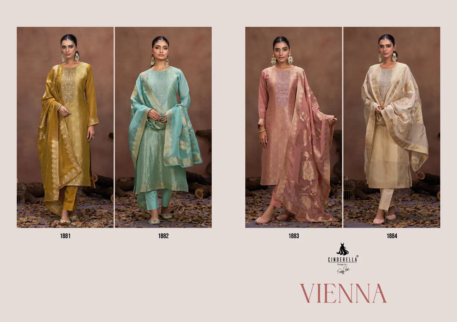 Vienna By Cinderella Orgenza Embroidery Salwar Kameez Wholesalers In Delhi